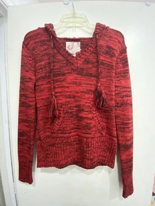women hoodie woven drawstring pullover size M - Picture 1 of 9