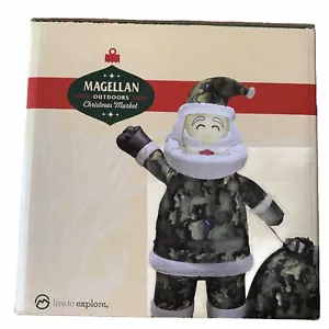 7 Fuß Camo Weihnachtsmann aufblasbar mit Gebläse Weihnachten - Bild 1 von 2
