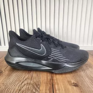 Nike Precision V Mens Sz 7.5 Black Athletic Basketball Sneakers Shoes CW3403-006 - Picture 1 of 10