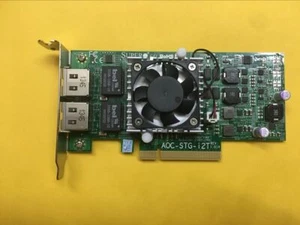 Low bracket SuperMicro AOC-STG-I2T X540-AT2 2-port 10GbE Adapter network card - Picture 1 of 3