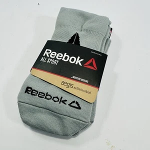 Reebok All Sport Socks GRAY Moisture Wicking /MED-SHOE SIZE WOMEN 5-10/YOUTH 4-8 - Picture 1 of 3