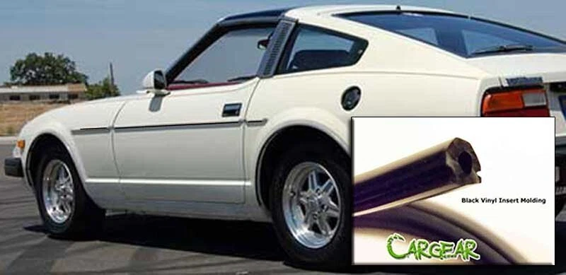 Moldura de puerta lateral de carrocería de goma negra para coche Datsun Z rollo de 15 pies Foto 1 de 4