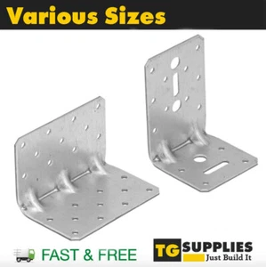 Schwerlast verzinkt verstellbar verstärkt Winkel Winkel Eckstrebe Verbinder - Bild 1 von 4