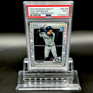 2020 Bowman Chrome Draft JULIO RODRIGUEZ Refractor RC #BD-188 PSA 9 ROY - Bild 1 von 2