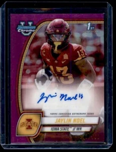  2024 Bowman Chrome University Fuchsia Refractor Auto PA-JNO Jaylin Noel 113/150 - Picture 1 of 2