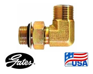 10 x Gates 20MFFOR-20MB90 Male Flat Face O-Ring to Male Boss Hose Adapters - Picture 1 of 2