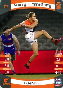 2021 GWS GIANTS AFL Card HARRY HIMMELBERG Teamcoach - Picture 1 of 2