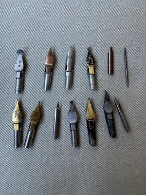 Lote de 13 plumillas estilográficas vintage - Speedball, Hunt and Gillott’s Foto 1 de 4