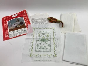 Miniature Cross Stitch Quilt Dust Ruffle Kit Create Your Own Dollhouse Open Bag - Picture 1 of 9