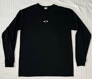 Camisa Oakley Center Logo Bordada XL 22.5” X 30” RARA Y2K Negra De Colección Manga Larga - Imagen 1 de 7