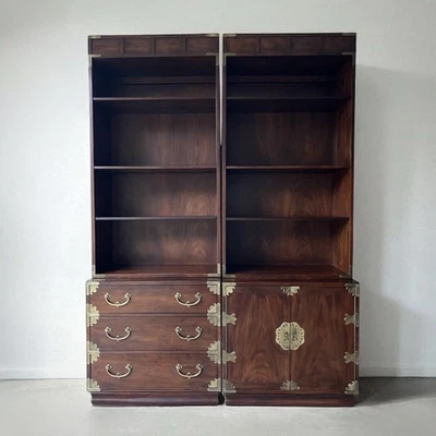 Juego de 4 cabañas de campaña pan asiáticas Henredon vintage - Envío disponible Foto 1 de 4