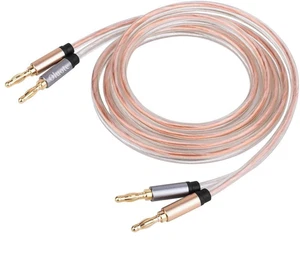 Cavo per Altoparlanti Con Connettori a Banana Placcati in Oro, Cavi per Casse Ac - Foto 1 di 12