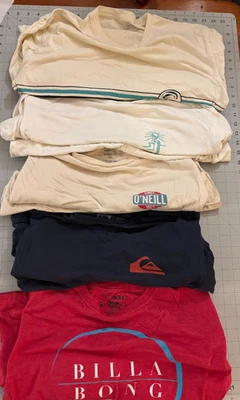 Lote 5 Surf Skate Streetwear O'Neill Quicksilver Billabong Camiseta Paquete - Grande Foto 1 de 4