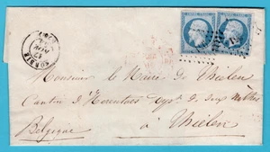 FRANKREICH Brief 1854 Corbie Punktstempel 951 nach Belgien - Bild 1 von 3