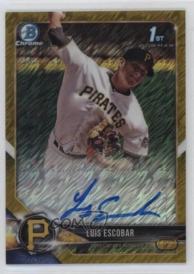 2018 Bowman Chrome Prospect Gold Shimmer Refractor /50 Luis Escobar #CPA-LE Auto - Image 1 of 2