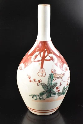 R3951: Florero japonés antiguo Imari-ware porcelana coloreada Ikebana Foto 1 de 4
