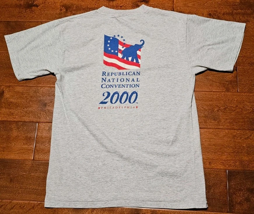 Vintage Year 2000 Republican National Convention Philadelphia T-Shirt Men's M - Image 1 of 4