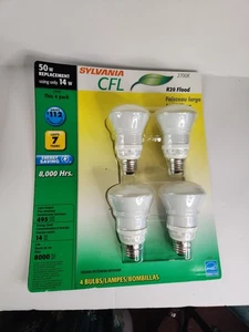 Sylvania 14W Compact Flood Fluorescent Lamp R20 Reflector Warm White 4 Bulbs - Picture 1 of 9