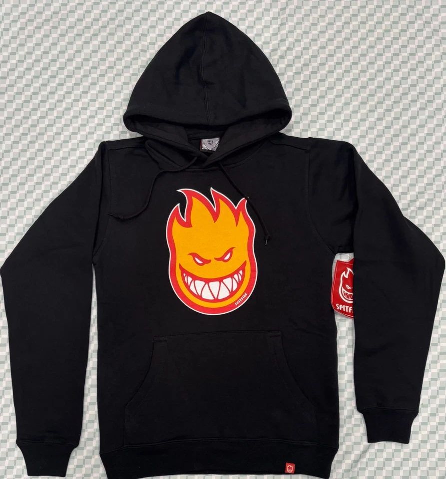 Moletom com capuz Spitfire Bighead Fill preto/dourado/vermelho - Imagem 1 de 1
