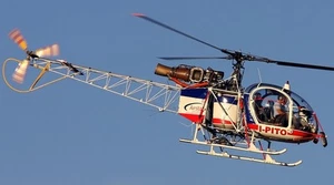 SA-315 Lama Aerospatiale SA315 Helicopter Wood Model Replica Small FreeShipping - Picture 1 of 1