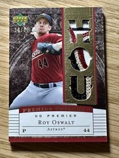 2007 Upper Deck Premiere Roy Oswalt Triple Patches 3 Houston Astros /50