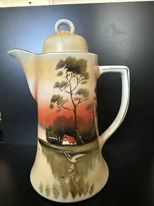 Japan Pitcher Handpainted VTG Coffee Pot Tea Pot - Picture 1 of 3