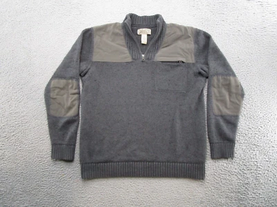 Duluth Trading Sweater Mens Size M Mock Neck Wool Blend 1/4 Quarter Zip Outdoor - Image 1 of 4