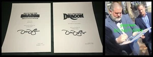 Póster HTTYD firmado por Dean DeBlois Cómo entrenar a tu dragón guión prueba fotográfica  - Imagen 1 de 5