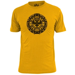 Mens Aztec Calendar T Shirt Mexico Mesoamerican Civilization - Picture 1 of 4