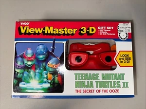 NUOVO 1990 TYCO VIEW MASTER 3-D TEENAGE MUTANT NINJA TURTLES CONFEZIONE REGALO TNMT - Foto 1 di 7