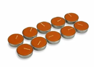 Paquete de 10 luces azucaradas votivas budistas - color naranja. Velas de templo. - Imagen 1 de 2