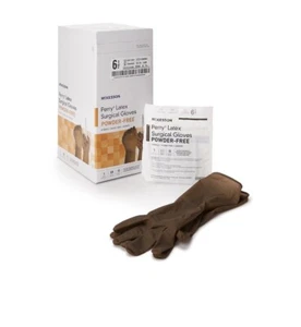 McKessonPerry Disposable Sterile Latex Surgical Glove SIZE 6.5 20-1365N 200 Case - Picture 1 of 3