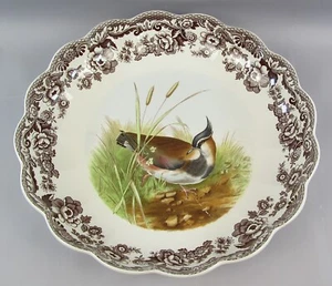 Spode Woodland 12" Lapwing Round Fluted Deep Dish Serving Platter (Second 2nd) - Picture 1 of 7