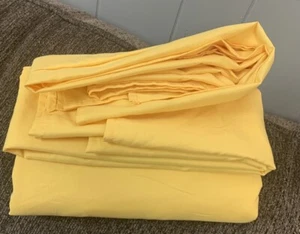 King Flat Sheet Viscose 76x96 Bright Yellow 40% Bamboo 60% Microfiber - Picture 1 of 8