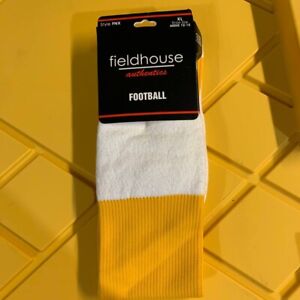 Football Socks High Athletics XL Yellow/White Men's Fieldhouse