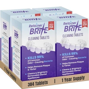 384 Count Oral Care Tablets for Cleaning Retainers and Aligners - Fast Acting - Picture 1 of 9