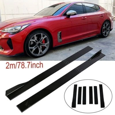 78.7'' Gloss Black Side Skirts Extension Rocker Panel For Kia Stinger Optima K5 Foto 1 de 4