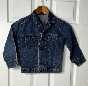 Vintage 1990s Little Levi's Orange Tab Denim Jacket - Size 7 - Made in USA - EUC - Picture 1 of 10