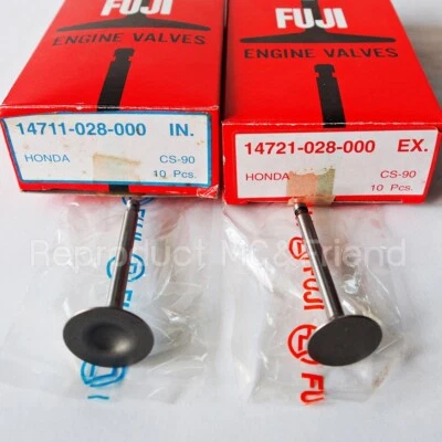 Válvulas de entrada + escape para Honda S90 CS90 CL90 C90 CD90 CM91 CT90 C201 SL90 ST90 Foto 1 de 4