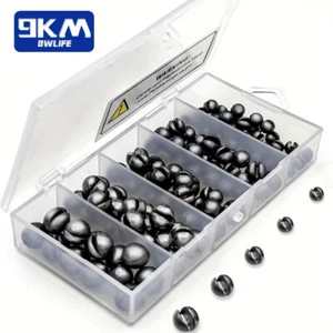 9 km 100 piezas hundidores de pesca de tiro dividido peso 0,5 g ~ 5 g hundidores de pesca hundidores de plomo - Imagen 1 de 9