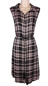 No Boundaries Pink Combo Sleeveless Belted Dress Juniors Size XL - Picture 1 of 6