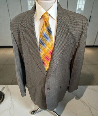 Blazer Orvis Talla 48R Verde Azul Rojo Chaqueta de Lana a Cuadros Abrigo Deportivo Hecho en Inglaterra Foto 1 de 4