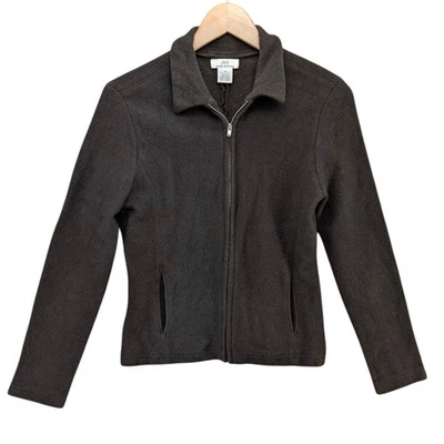 Vtg Brooks Brothers 346 Wool Jacket Womens Brown Full Zip Collared Size M - Image 1 of 4