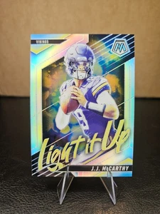 2025 Panini Mosaic FOTL JJ McCarthy Light It Up Silver Prizm - Bild 1 von 2