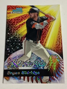 2025 Bowman Chrome Mega Box BRYCE ELDRIDGE Meteoric Rise Refractor Card Giants - Picture 1 of 2