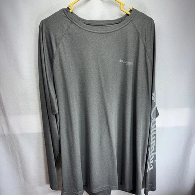 Columbia PFG Men's Gray Long Sleeve Performance Fishing Shirt XXL 2TG - Image 1 of 4