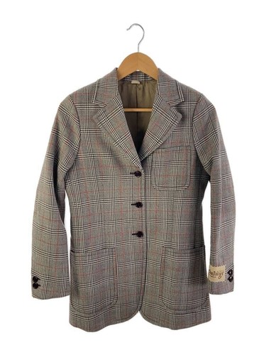 GUCCI giacca sartoriale 38 lana marrone check usata