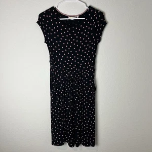Vestido para mujer Boden negro manga corta lunares talla 2 Petite 212 - Imagen 1 de 7