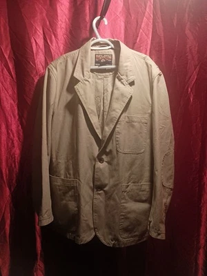 Duluth Trading Co Jacket Mens XL Khaki Fire Hose Presentation Coat Chore Blazer - Image 1 of 4
