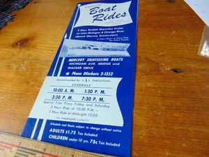 1950s Sightseeing Boat Rides- Chicago brochure- pre zip code & area codes - Picture 1 of 6